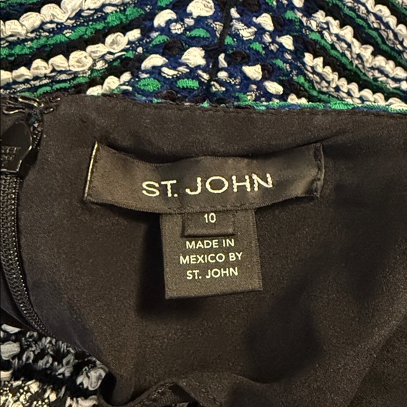 ST JOHN Knit Plaid sheath Dress - Picture 6 of 8